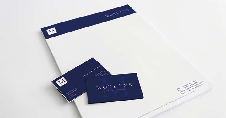 Moylan's Kitchens business suite including letterheads and business cards were designed by Swan Creative