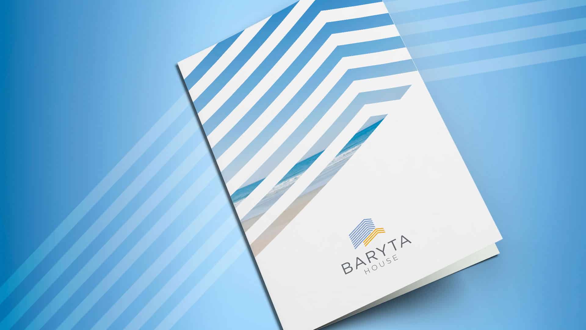 Baryta House branded sales brochure created by Essex design agency Swan Creative
