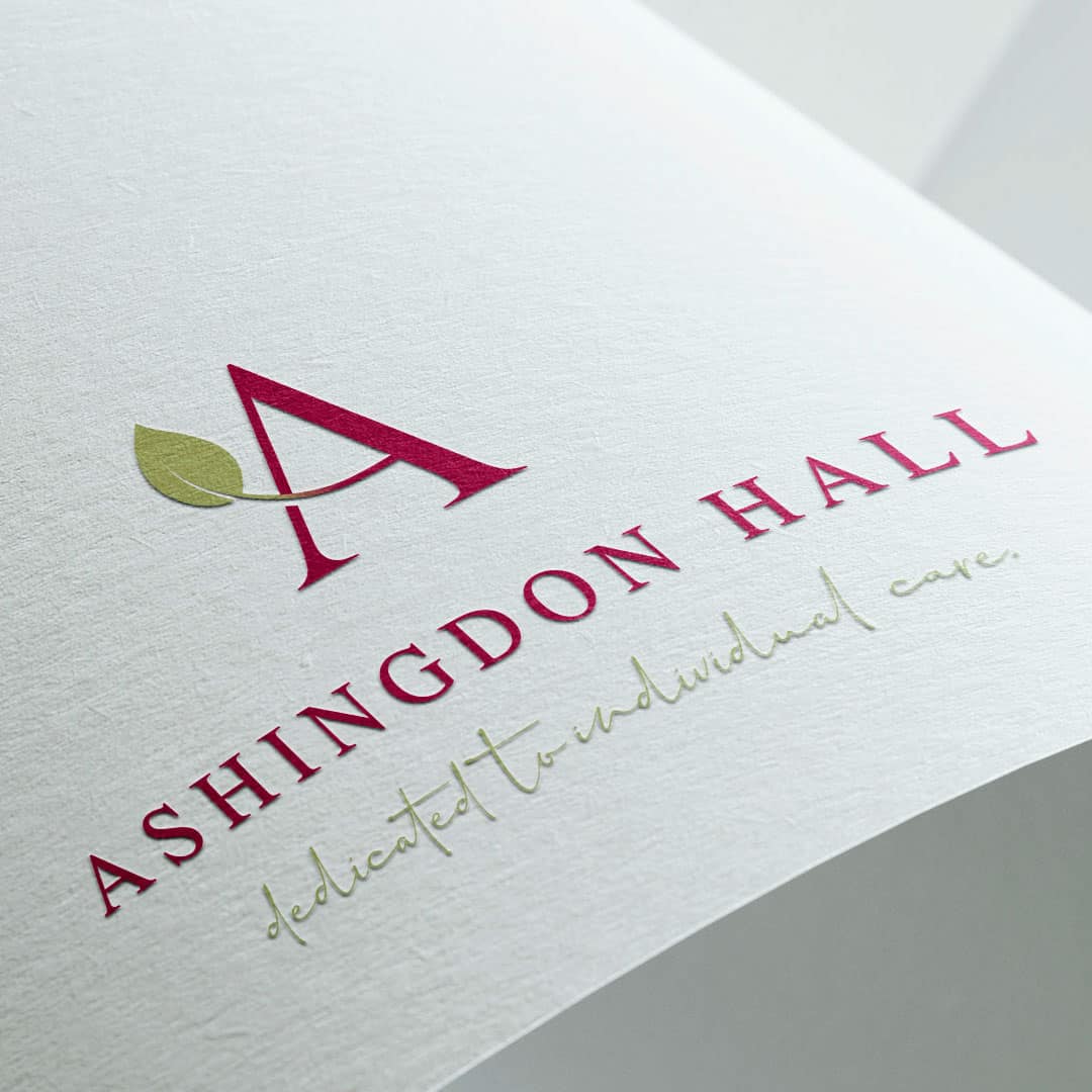 Ashingdon Hall care home branding square, created by branding agency Swan Creative