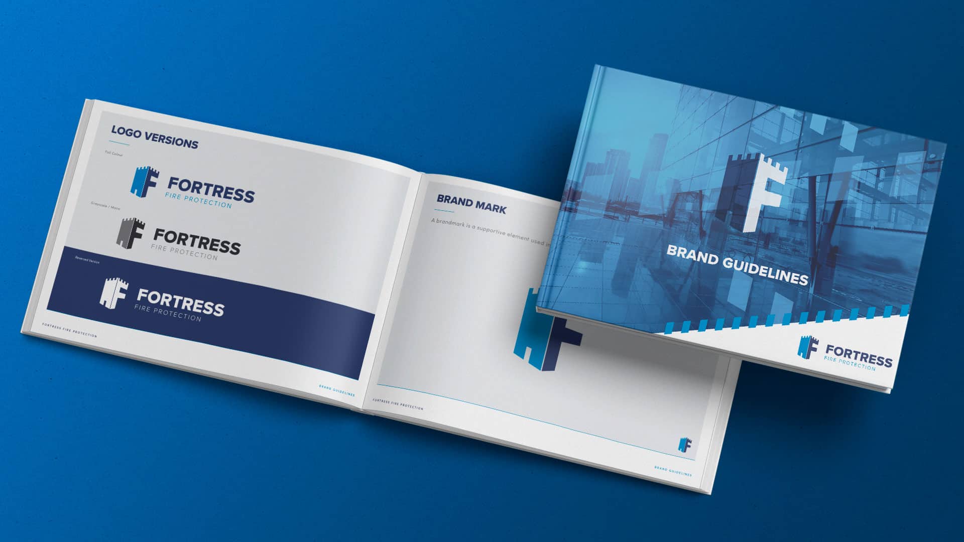 Fortress Fire brand guidelines created by Essex branding agency, Swan Creative