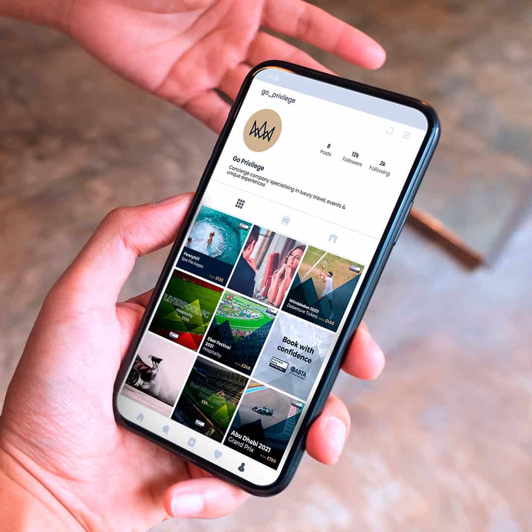 Go Privledge square organic social media strategy created by digital marketing agency, Swan Creative