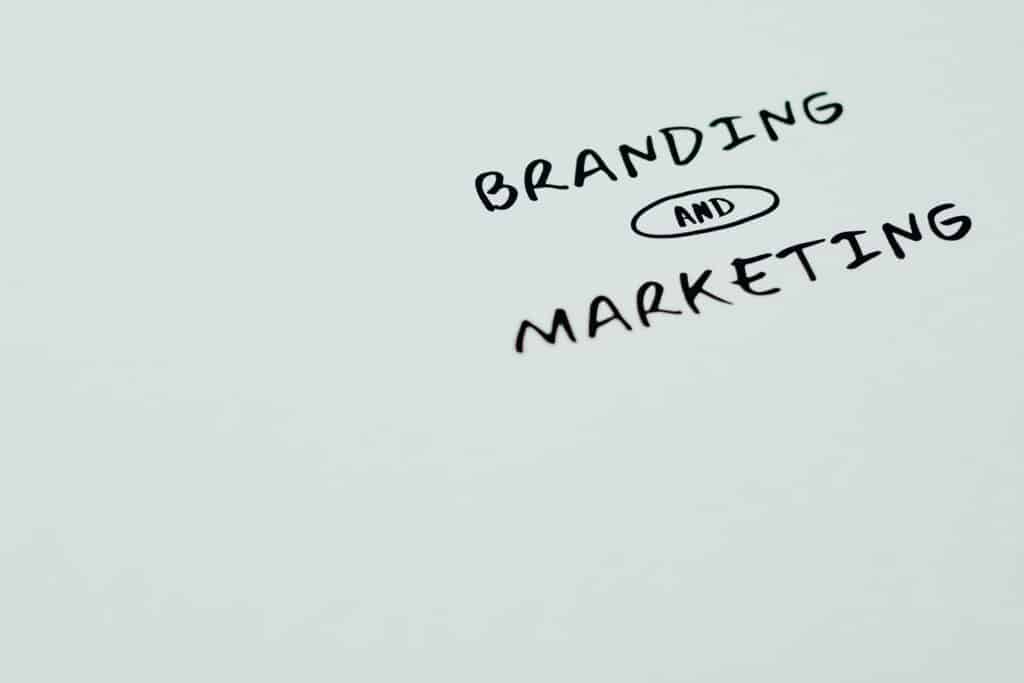 Branding and market written on paper. branding agency Leigh-on-Sea